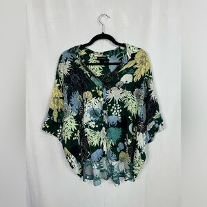 Floral print button down Hawaiian shirt inspired